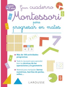 Gran cuaderno Montessori para progresar en mates A partir de 7 anos
