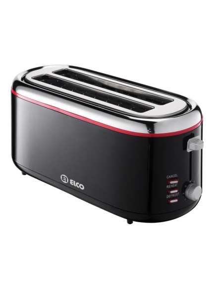 PT-1080-2 tostadora 2 rebanada(s) 1300 W Negro, Rojo, Acero inoxidable