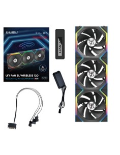 UNI FAN SL Wireless 120 Reverse Blade Carcasa del ordenador Ventilador 12 cm Negro 3 pieza(s)