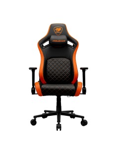 CGR-DFL Silla para videojuegos de PC Asiento acolchado tapizado Negro, Naranja