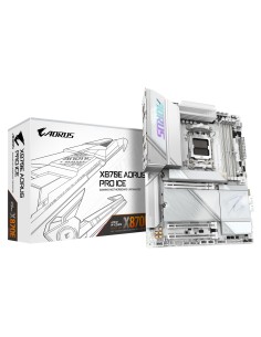 X870E AORUS PRO ICE Placa Base - Soporta CPUs AMD Ryzen 9000, 16+2+2 Fases VRM Digital, hasta 8000MHz DDR5 (OC), 3xPCIe 5.0 + 1x