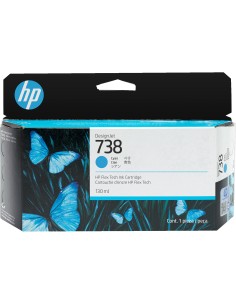 738 130-ml Cyan DesignJet Ink Cartridge cartucho de tinta 1 pieza(s) Original Rendimiento estándar Cian