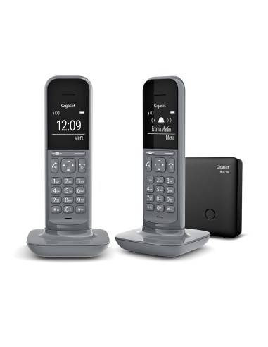 CL390 Duo Teléfono DECT/analógico Identificador de llamadas Gris