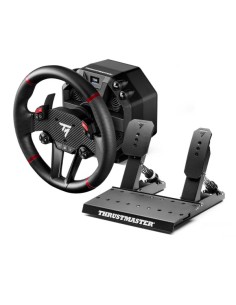 T598 Negro, Rojo USB Volante + Pedales PC, PlayStation 4, PlayStation 5