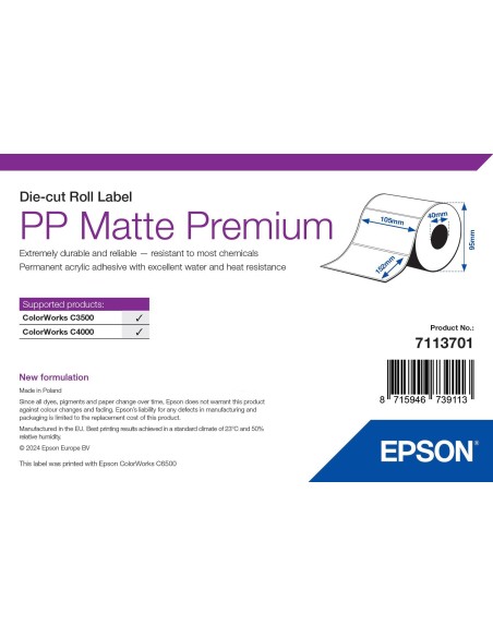 7113701 etiqueta de impresora Blanco Etiqueta para impresora autoadhesiva