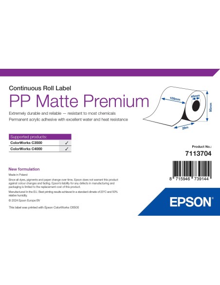 7113704 etiqueta de impresora Blanco Etiqueta para impresora autoadhesiva
