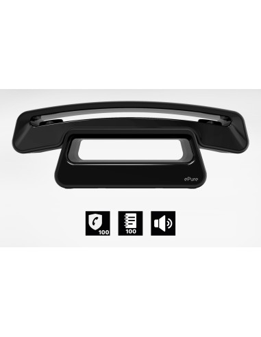 ePure#3 Iconic Teléfono DECT Identificador de llamadas Negro