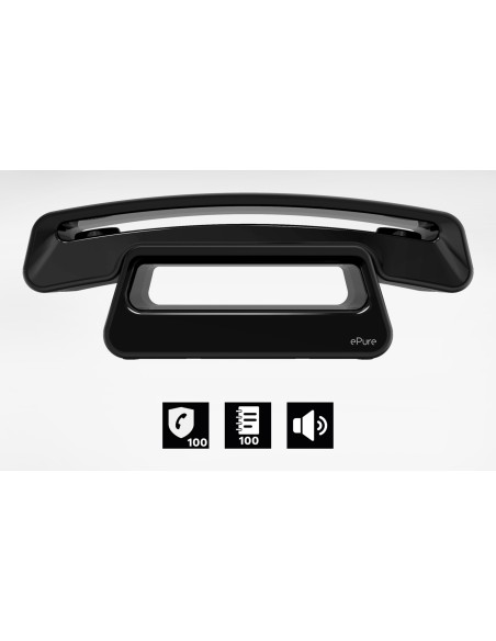ePure#3 Iconic Teléfono DECT Identificador de llamadas Negro