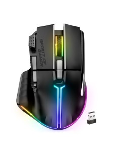 PRO M5 DARK WIRELESS ratón Juego mano derecha RF Wireless + Bluetooth + USB Type-C Óptico 8000 DPI