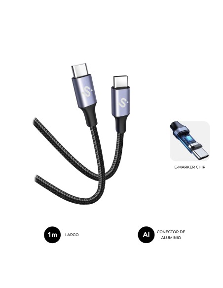 CABLE PLUS 100W C-C 1m WHITE