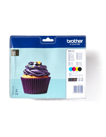 LC-123VALBP cartucho de tinta 4 pieza(s) Original Negro, Cian, Magenta, Amarillo