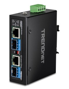 2-PORT INDUSTRIAL SFP TO GIGABIT POE++ MEDIA CONVERTER convertidor de medio