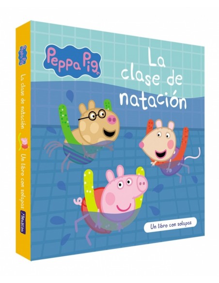 Peppa Pig Libro de carton con solapas La clase de natacion