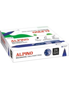 C 24 boigrafo alpino dot unicolor azul punta 10mm