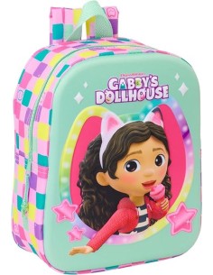 MOCHILA GUARDERIA 3D GABBY S DOLLHOUSE 3D 22x27x10cm