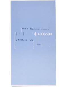 PAQ 10 TALONARIOS DE CAMAREROS 105X21CM DUPLICADO AUT T100