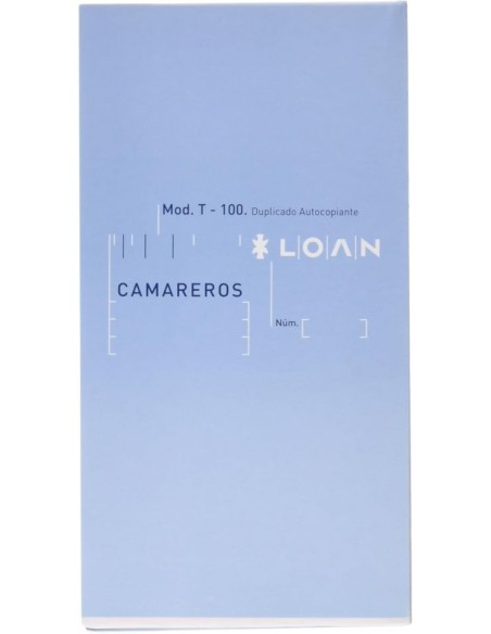 PAQ 10 TALONARIOS DE CAMAREROS 105X21CM DUPLICADO AUT T100 PAQ 10 TALONARIOS DE CAMAREROS 105X21CM DUPLICADO AUT T100