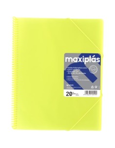 CARPETAS A4 30 FUNDAS A4 ESPIRAL MAXIPLAS AMARILLO
