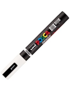 Marcador uni posca brush punta 1 4mm pc 5br color blanco