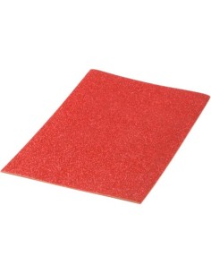 Pack 10 laminas goma eva purpurina biodegradable rojo 40x60 cm