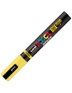 MARCADOR UNI POSCA BRUSH PUNTA 1 4MM PC 5BR COLOR AMARILLO