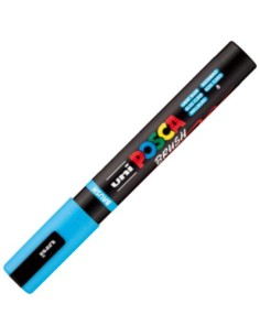 Marcador uni posca brush punta 1 4mm pc 5br color azul claro