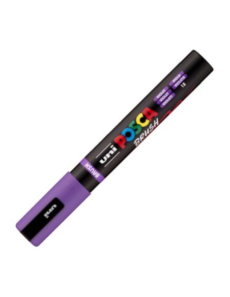 MARCADOR UNI POSCA BRUSH PUNTA 1 4MM PC 5BR COLOR VIOLETA