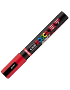 MARCADOR UNI POSCA BRUSH PUNTA 1 4MM PC 5BR COLOR ROJO