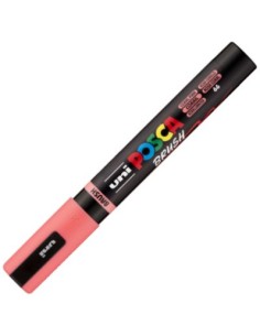 Marcador uni posca brush punta 1 4mm pc 5br color rosa coral