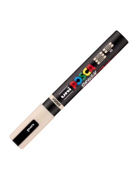 MARCADOR UNI POSCA BRUSH PUNTA 1 4MM PC 5BR COLOR BEIGE