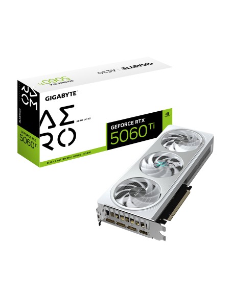 GeForce RTX 5060 Ti AERO OC 8G Tarjeta Gráfica  8 GB GDDR7, 128 bits, PCI-E 5.0, 2647 MHz Frecuencia del núcleo, 3 x DisplayPor