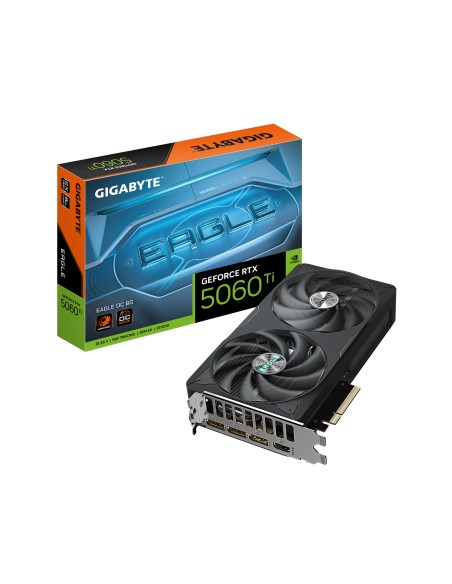 GeForce RTX 5060 Ti EAGLE OC 8G Tarjeta Gráfica  8 GB GDDR7, 128 bits, PCI-E 5.0, 2617 MHz Frecuencia del núcleo, 3 x DisplayPo
