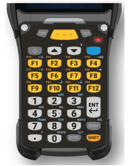 KYPD-MC9334FNR-01 teclado para móvil Alfanumérico Inglés Negro, Gris, Amarillo KYPD-MC9334FNR-01 teclado para móvil Alfanumérico Inglés Negro, Gris, Amarillo