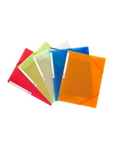 Carpeta solapas y cierre de gomas,p.p. traslúcido,tarjetero lomo,320x245mm naranja 825509