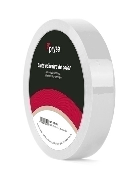CINTA ADHESIVA PRYSE OPP 19x63 BLANCO - Pack de 6 unidades