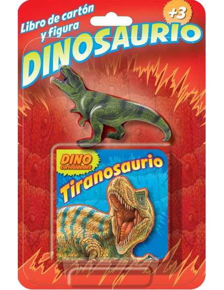 TIRANOSAURIO LIBRO DE CARTON Y FIGURA DINOSAURIO