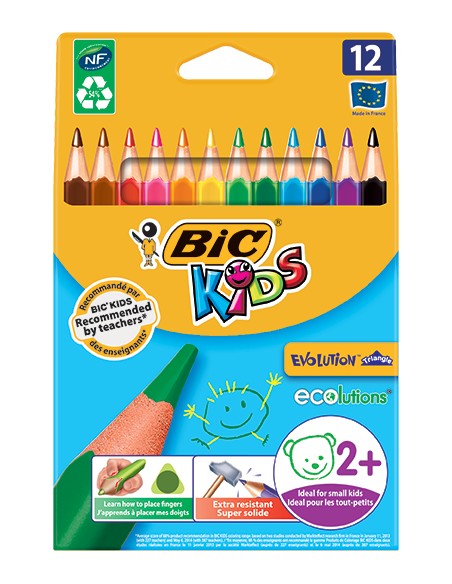 Kids Evolution Triangle laápiz de color Multicolor 12 pieza(s)