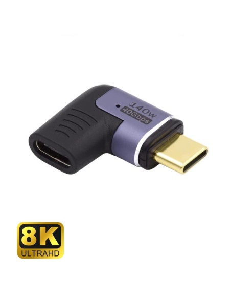 EC1048 cambiador de género para cable USB-C Negro, Púrpura