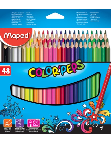 832048FC lápiz de color Beige, Negro, Azul, Bronce, Cobre, Verde, Gris, Naranja, Rosa, Púrpura, Rojo, Plata, Blanco 48 pieza(s)