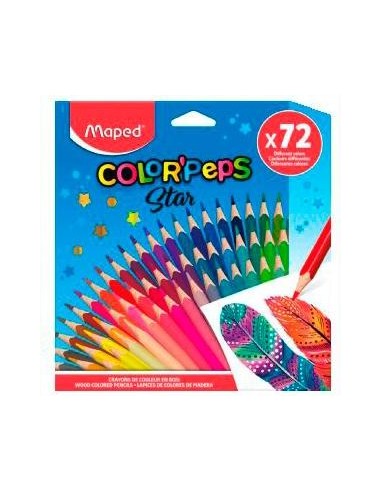 MAPED LÁPICES DE COLORES COLOR´PEPS STAR SURTIDOS EN ESTUCHE DE 72