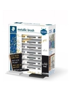 STAEDTLER EXPOSITOR DE SOBREMESA ROTULADORES METÁLICOS PUNTA PINCEL 1-6MM C/SURTIDOS