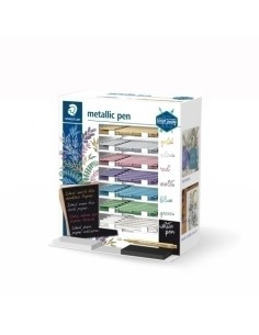STAEDTLER EXPOSITOR DE SOBREMESA ROTULADORES METÁLICOS PUNTA REDONDA 1-2MM C/SURTIDOS