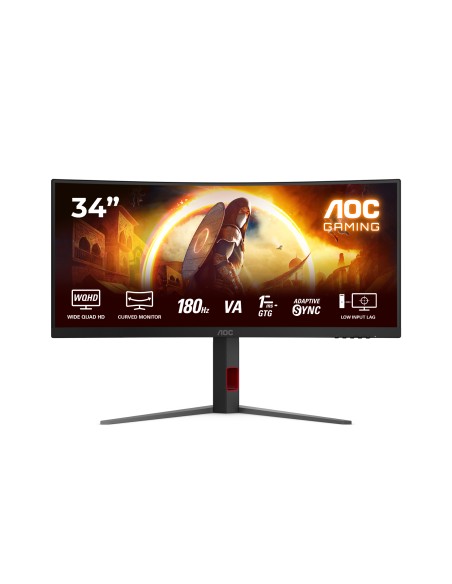 G4 CU34G4 pantalla para PC 86,4 cm (34") 3440 x 1440 Pixeles Wide Quad HD LED Negro, Rojo