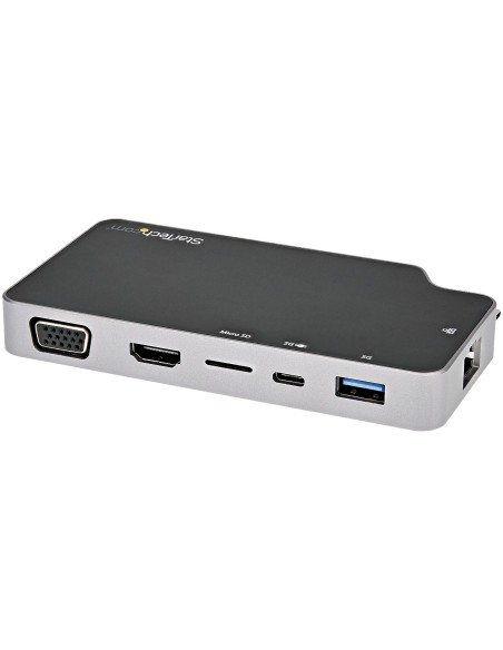 Adaptador Multipuertos USB C - Docking Station USB 3.1 Tipo C a Vídeo HDMI de 4K o VGA - PD Pass-through de 100W - Hub Ladrón US