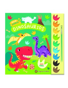 Dinosaurios Pinto con acuarelas 9 acuarelas1 pincel