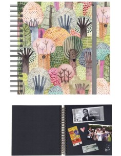 ALBUM FOTOS ESPIRAL 25X25 BOSQUE