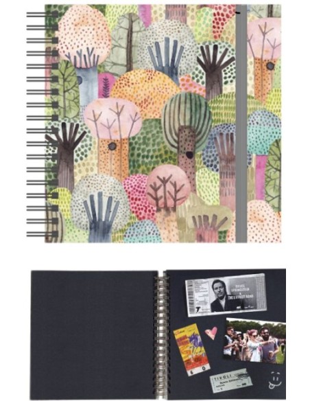 ALBUM FOTOS ESPIRAL 25X25 BOSQUE