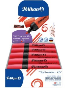 C 10 marcador fluorescente textmarker 490 rojo