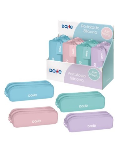 EXP 8 PORTATODO SILICONA DOBLE COLORES PASTEL SURTIDO
