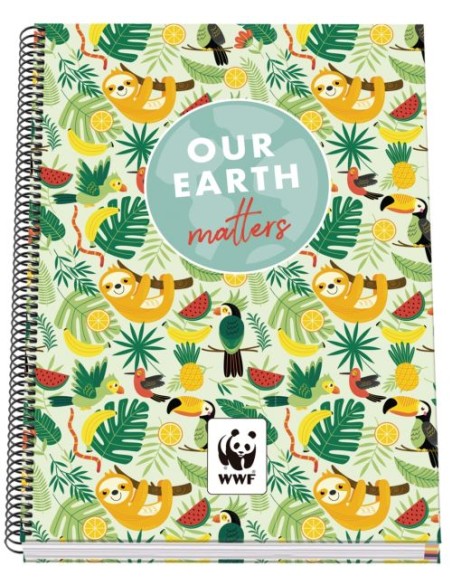 CUADERNO A4 100H 90G TEXTRADURA CUAD 5X5 WWF TROPIC CUADERNO A4 100H 90G TEXTRADURA CUAD 5X5 WWF TROPIC